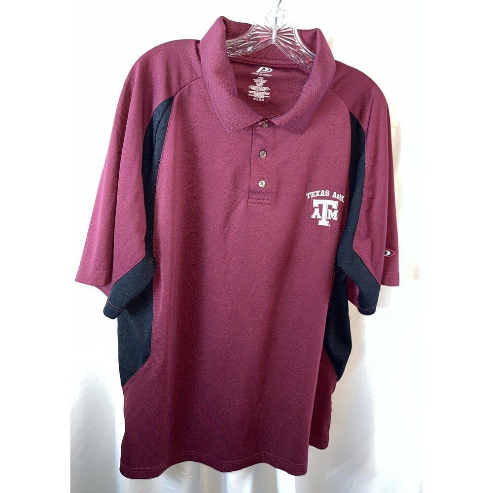 Pro Player Texas A&M University Angie’s Men’s Polo Shirt Size L Collage Preppy